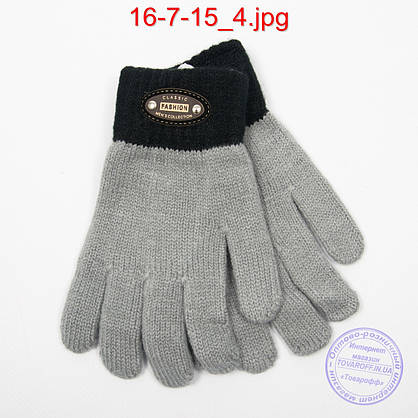Вовняні рукавички для хлопчиків - №16-7-15, фото 4