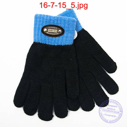 Вовняні рукавички для хлопчиків - №16-7-15, фото 5