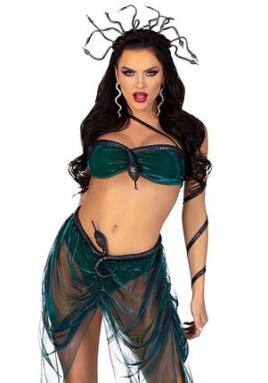 Еротичний костюм Медузи Горгони Leg Avenue Medusa Costume L, топ, спідниця, нарукавники, прикраси, фото 1