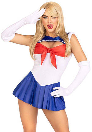 Еротичний костюм Сейлор Мун Leg Avenue Sexy Sailor XS, плаття, рукавички, бант, фото 1
