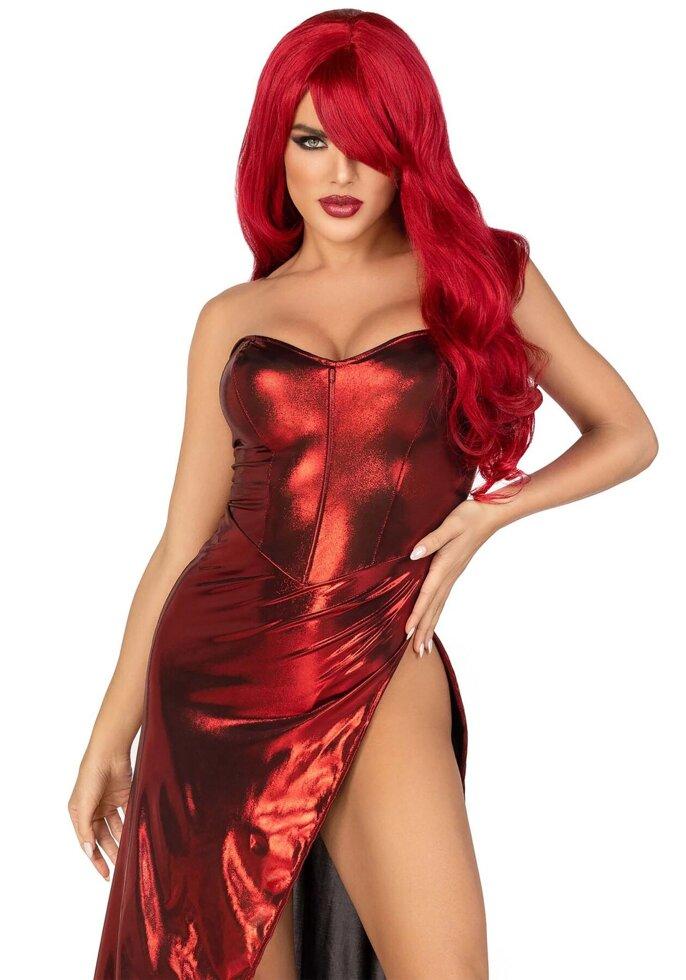 Еротичне плаття Leg Avenue Shimmer bodysuit with skirt M