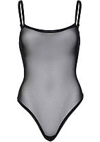 Еротична боді Leg Avenue Cami bodysuit with thong Black M/L, на бретелях, фото 6