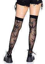 Панчохи з малюнком Leg Avenue 420 Net thigh highs Black, фото 6
