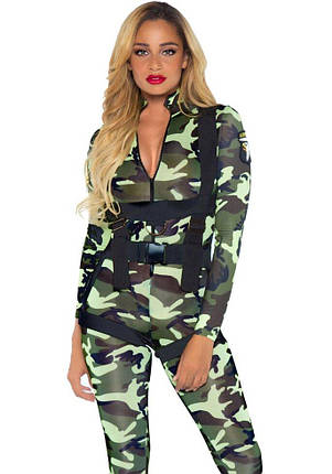 Еротичний костюм десантниці Leg Avenue Pretty Paratrooper M, комбінезон, портупея, фото 1