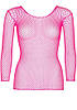 Сітчастий топ Leg Avenue Long Sleeves T-Shirts Neon Pink, One Size, фото 7