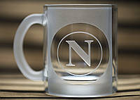 Футбольная подарочная чашка 320 мл с гравировкой логотипа Наполи