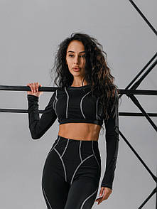 Рашгард жіночий спортивний - чорний