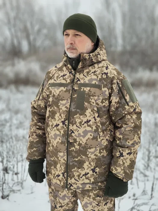 Куртка тактична Softshell Піксель утеплена / Куртка Софтшелл Піксель
