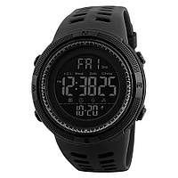 Часы наручные мужские SKMEI 1251BK ALL BLACK, фирменные спортивные часы. Цвет: черный