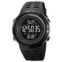 Часы наручные мужские SKMEI 2070BK BLACK, водостойкие тактические часы. Цвет: черный