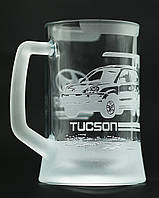 Подарунковий кухоль 670 мл з гравіюванням лого Hyundai Tucson
