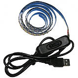Комплект 1м LED стрічки USB 5V 2835(120LED/м) IP20 з вимикачем, фото 2