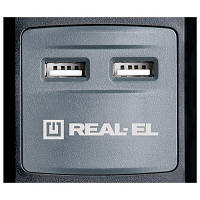 Сетевой удлинитель REAL-EL RS-3 USB CHARGE 1.8m, black (EL122500001) b