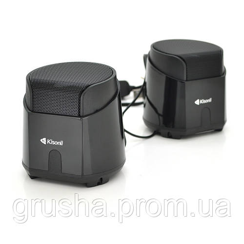 Колонки 2.0 Kisonli K500, для ПК и ноутбука, USB + 3.5mm, 2x3.5W, 20Hz ...