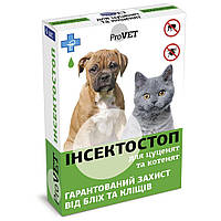 Капли на холку для кошек и собак ProVET Инсектостоп до 3 кг, 6 пипеток (от внешних паразитов) i