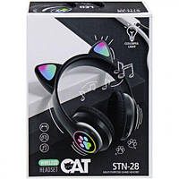 Уценка. Беспроводные наушники "Cat headset" (черный) - Повреждена упаковка