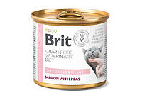 Влажный корм для кошек с пищевой аллергией Brit VetDiets Hypoallergenic , 200 г (лосось и горох) i