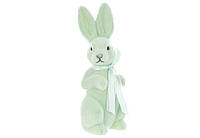 Фігурка декоративна Кролик з бантом, з флоковим напиленням 8*21.5см, колір - зелений Тіффані 113-145 - 8 шт УПАКОВКА ТОВАР ВІД