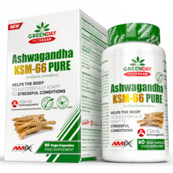 AMIX GREENDAY PROVEGAN ASHWAGANDHA KSM-66 60 капсул