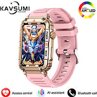 Smart watch KAVSUMI/ смарт часы/смарт годинники Безрамковий екран 1.57 фитнес браслет/фітнес браслет