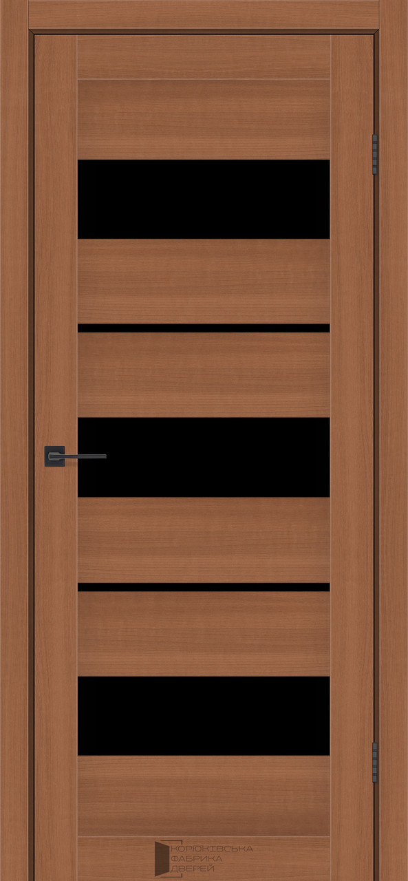 Двері міжкімнатні КФД/ KFD Flora Шимо золотий з чорним склом, фото 1