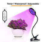 Ультрафіолетова лампа для рослин (1 голівка 15w) USB з таймером + Пульт, фото 3