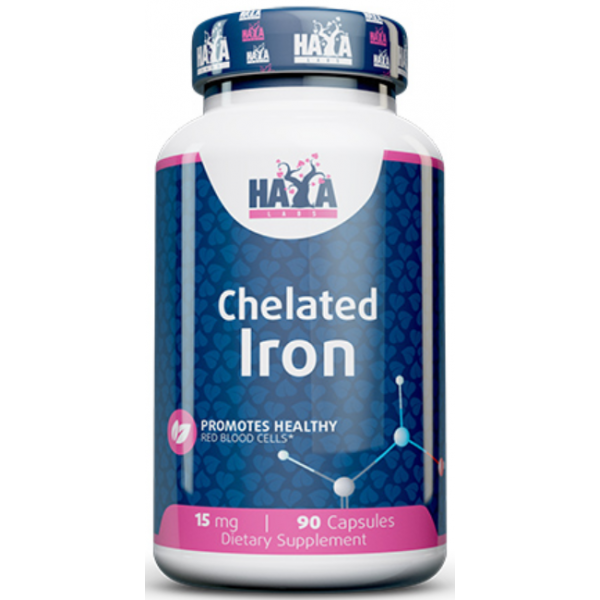 Хелатне залізо Haya Labs Chelated Iron Haya Labs 15 мг 90 капсул