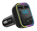 Автомобильный FM модулятор с 2 USB и подсветкой трансмиттер, фото 2
