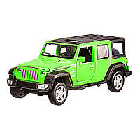 Детская машинка металлическая Jeep Wrangler Rubicon АВТОПРОМ 6616 масштаб 1:32 Зеленый , Лучшая цена