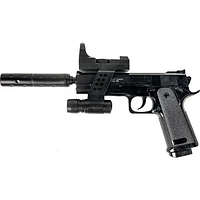 УЦЕНКА Страйкбольный пистолет Beretta 92 с глушителем и лазарным прицелом Galaxy , Лучшая цена