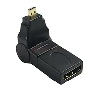 HDMI F to micro HDMI M соединитель переходник адаптер угловой поворотный на 360 Лучшая цена на PokupOnline