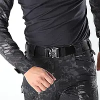 Ремень тактический Assaulter belt с металлической пряжкой 140 см Черный + Подарок Лучшая цена на PokupOnline