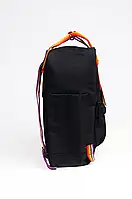 Рюкзак Fjallraven Kanken Classic Rainbow 16л Люкс качество Черный тканевая подкладка Лучшая цена на