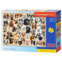 Пазлы Castorland "Коллаж с собаками" 200 элементов 40 х 29 см B-222162