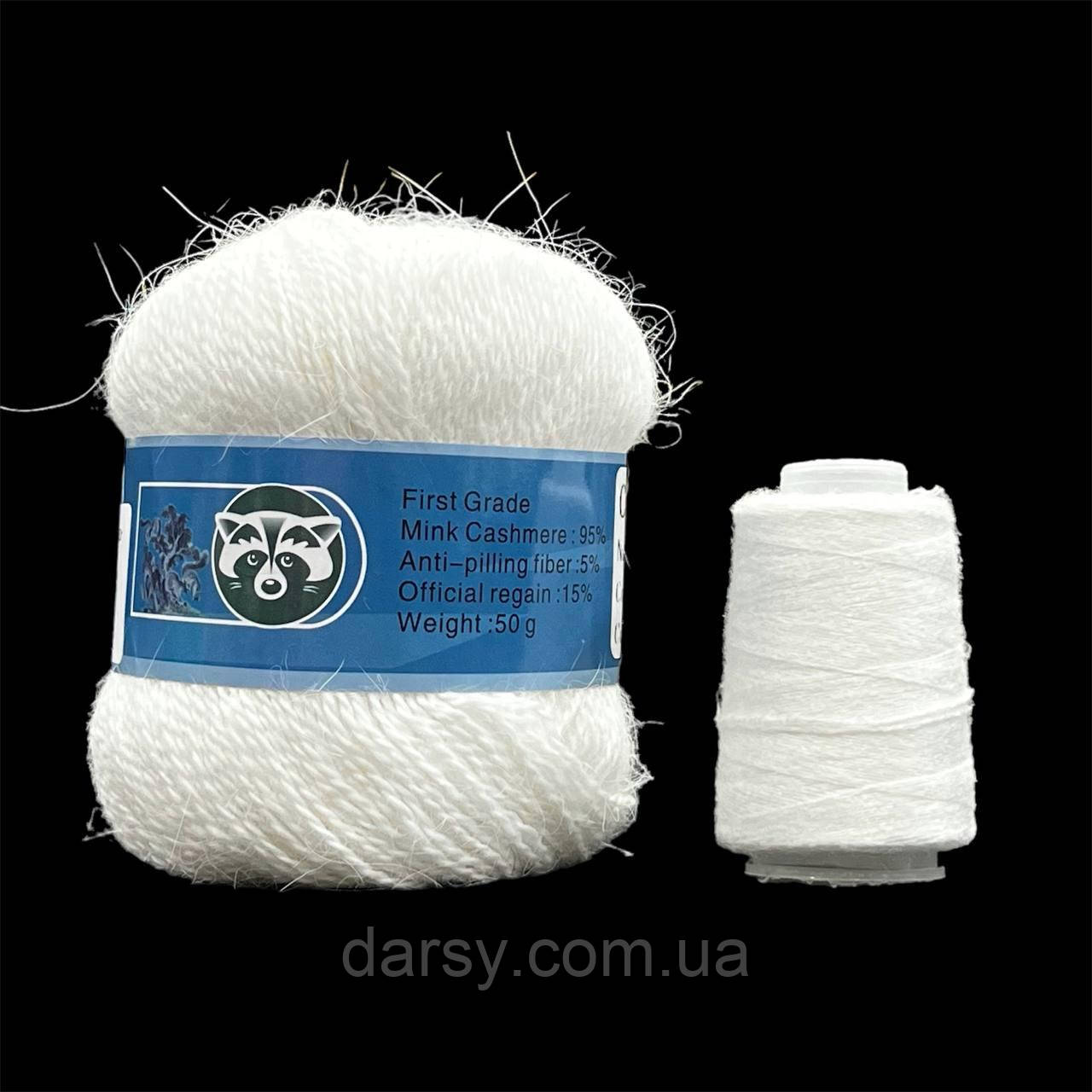 Пух норки Coomamuu №801, колір Білий, фото 1