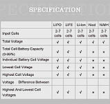Тестер акумуляторів CellMeter8 Li-Po/Li-lon/Li-Fe/NiCd/NiMH, фото 6