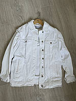 Біла жіноча джинсова куртка ZARA