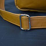 Ділова чоловіча (жіноча) шкіряна сумка (портфель) ручної роботи (натуральна шкіра) коричнева, фото 4