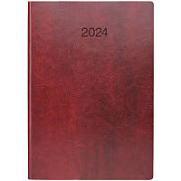 Щоденник датований Brunnen Flex 2024 А5 м'яка обкладинка, бордовий