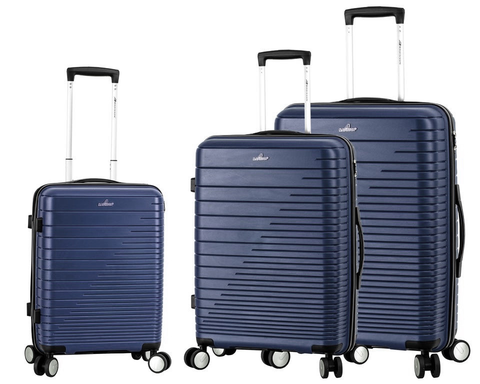 Велика дорожня валіза матеріал поліпропілен Milano чемодан для подорожі колір синій розмір L Франція