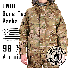 Вогнестійка гортекс куртка, Розмір: Large Regular, FREE EWOL Gore-Tex Parka FR, Колір: MultiCam