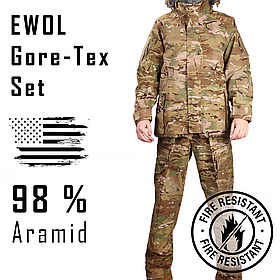 Вогнестійкий гортекс комплект, Розмір: Medium Regular, FREE EWOL Gore-Tex Set FR, Колір: MultiCam