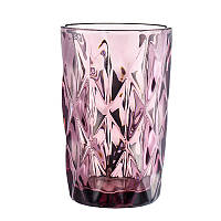 Стакан для напитков гранитный из толстого стекла набор 6 шт Розовый