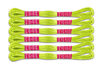 Нитка муліне, неонова, 8 м, салатова