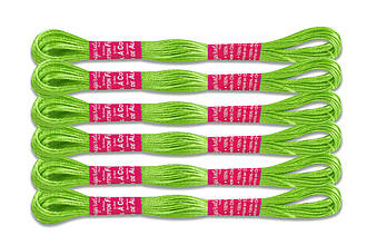 Нитка муліне, неонова, 8 м, світло-зелена