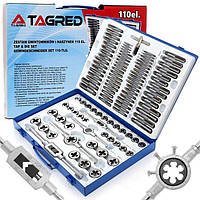 Набір мітчиків та плашок TGRED TA4016 (110 Елементів)