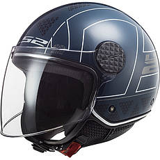 МОТОШОЛОМ ВІДКРИТИЙ LS2 0F558 SPHERE LUX LINUS КОЛІР COBALT