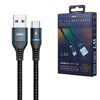 Кабель USB Remax Type-C Colorful RC-152a-Black 1 м h