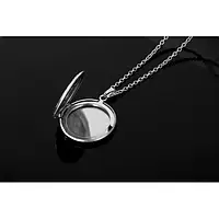 Ожерелье-медальон с круглым фото INF из нержавеющей стали, серебро
