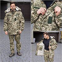Куртка-бушлат военная мужская тактическая на меху ВСУ (ЗСУ) Пиксель 9162 54 размер h